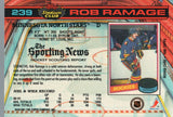#239 Rob Ramage Minnesota North Stars 1990-91 Topps Stadium Club Hockey Card OT