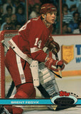 #238 Brent Fedyk Detroit Red Wings 1990-91 Topps Stadium Club Hockey Card OT
