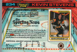 #234 Kevin Stevens Pittsburgh Penguins 1990-91 Topps Stadium Club Hockey Card OT
