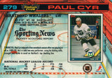 #279 Paul Cyr Hartford Whalers 1990-91 Topps Stadium Club Hockey Card OT