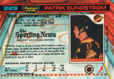 #229 Patirk Sundstrom New Jersey Devils 1990-91 Topps Stadium Club Hockey Card OT