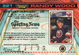 #221 Randy Wood New York Islanders 1990-91 Topps Stadium Club Hockey Card OU