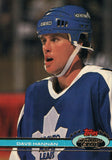 #220 Dave Hannan Toronto Maple Leafs 1990-91 Topps Stadium Club Hockey Card OU