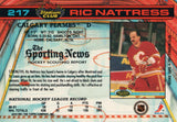 #217 Ric Nattress Calgary Flames 1990-91 Topps Stadium Club Hockey Card OU