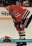 #215 Wayne Presley Chicago Blackhawks 1990-91 Topps Stadium Club Hockey Card OU