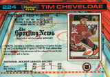 #224 Tim Cheveldae Detroit Red Wings 1990-91 Topps Stadium Club Hockey Card OU