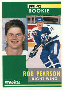 #304 Rob Pearson Rookie Toronto Maple Leafs 1991-92 Pinnacle Hockey Card OU