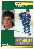 #306 Kip Miller Rookie Quebec Nordiques 1991-92 Pinnacle Hockey Card OU