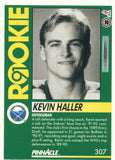 #307 Kevin Haller Rookie Buffalo Sabres 1991-92 Pinnacle Hockey Card OU