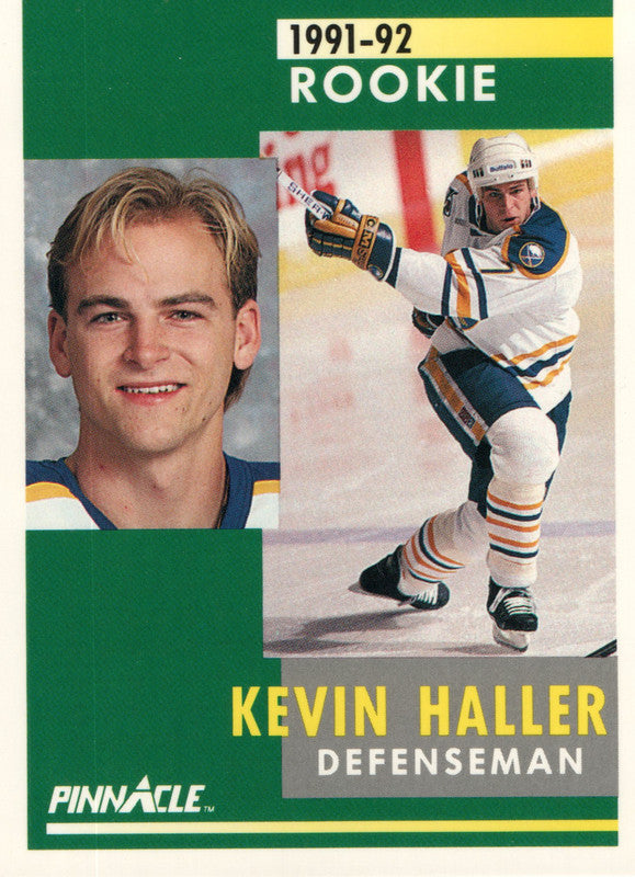 #307 Kevin Haller Rookie Buffalo Sabres 1991-92 Pinnacle Hockey Card OU