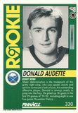 #330 Donald Audette Rookie Buffalo Sabres 1991-92 Pinnacle Hockey Card OV