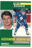 #318 Alexander Godynyuk Rookie Toronto Maple Leafs 1991-92 Pinnacle Hockey Card OW