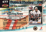 #477 Patrick Flatley New York Islanders 1991-92 Topps Stadium Club Hockey Card OX