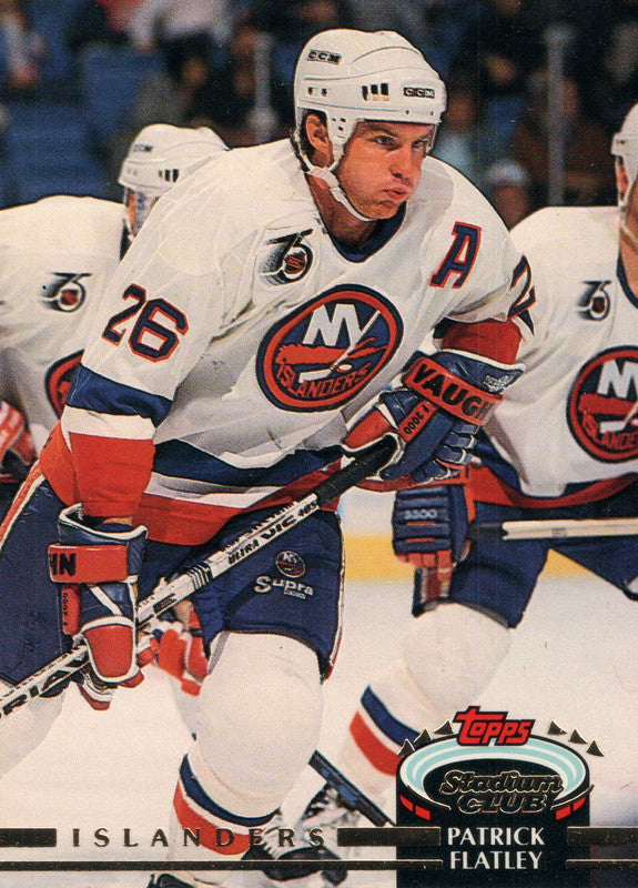 #477 Patrick Flatley New York Islanders 1991-92 Topps Stadium Club Hockey Card OX
