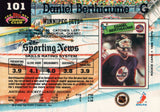 #101 Daniel Berthiaume Winnipeg Jets 1991-92 Topps Stadium Club Hockey Card OX
