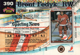 #390 Brent Fedyk  Detroit Red Wings 1991-92 Topps Stadium Club Hockey Card OX