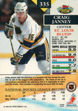 #335 Craig Janney St Louis Blues 1992-93 Topps Stadium Club Hockey Card OX