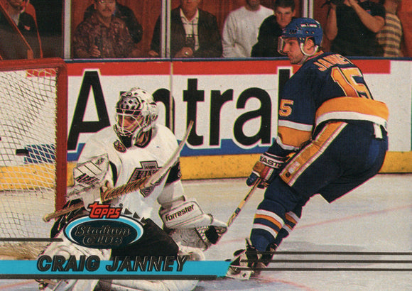 #335 Craig Janney St Louis Blues 1992-93 Topps Stadium Club Hockey Card OX