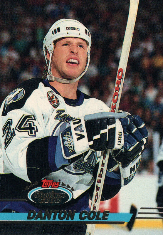 #239 Danton Cole Tampa Bay Lightning 1992-93 Topps Stadium Club Hockey Card OX