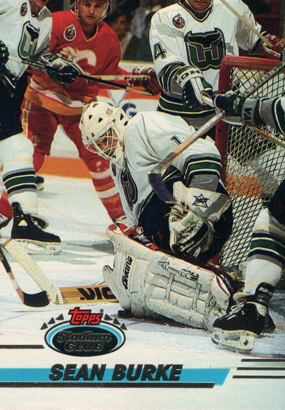 #207 Sean Burke Hartford Whalers 1992-93 Topps Stadium Club Hockey Card OX