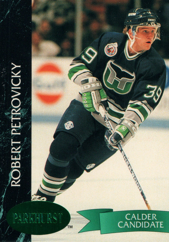 #61 Robert Petrovicky Hartford Whalers 1991-92 Parkhurst Hockey Card OY