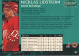 #42 Nicklas Lidstrom Detroit Red Wings 1991-92 Parkhurst Hockey Card OY