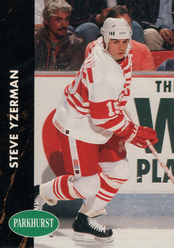 #44 Steve Yzerman  Detroit Red Wings 1990-91 Parkhurst Hockey Card OZ