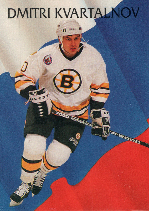 #222 Dmitri Kvartalnov Boston Bruins 1991-92 Parkhurst Hockey Card OZ