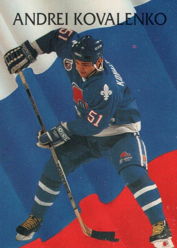 #223 Andrei Kovalenko Quebec Nordiques 1991-92 Parkhurst Hockey Card OZ