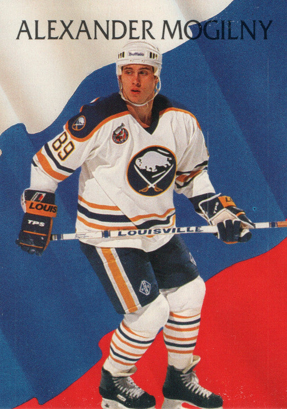 #218 Alexander Mogilny Buffalo Sabres 1991-92 Parkhurst Hockey Card OZ
