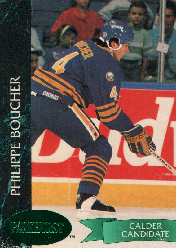 #16 Philippe Boucher Buffalo Sabres 1991-92 Parkhurst Hockey Card OZ