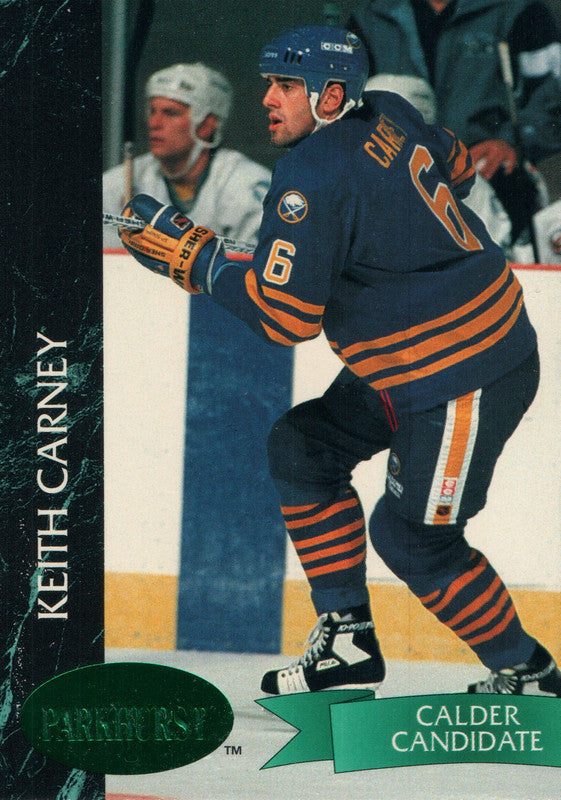#15 Keith Carney Buffalo Sabres 1991-92 Parkhurst Hockey Card OZ