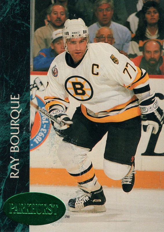 #1 Ray Bourque Boston Bruins 1991-92 Parkhurst Hockey Card OZ