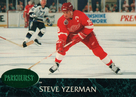 #44 Steve Yzerman  Detroit Red Wings 1991-92 Parkhurst Hockey Card OZ