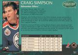 #51 Craig Simpson Edmonton Oilers 1991-92 Parkhurst Hockey Card OZ