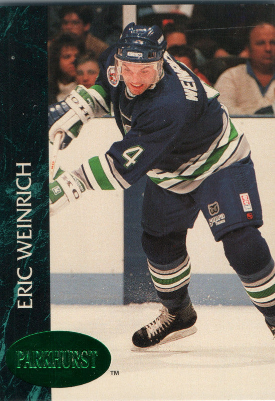 #56 Eric Weinrich Hartford Whalers 1991-92 Parkhurst Hockey Card OZ