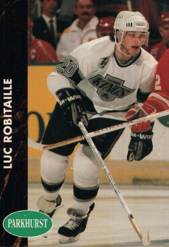 #68 Luc Robitaille Los Angeles Kings 1990-91 Parkhurst Hockey Card OZA