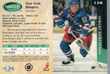 #128 Sergei Nemchinov New York Rangers 1992-93 Parkhurst Hockey Card OZA