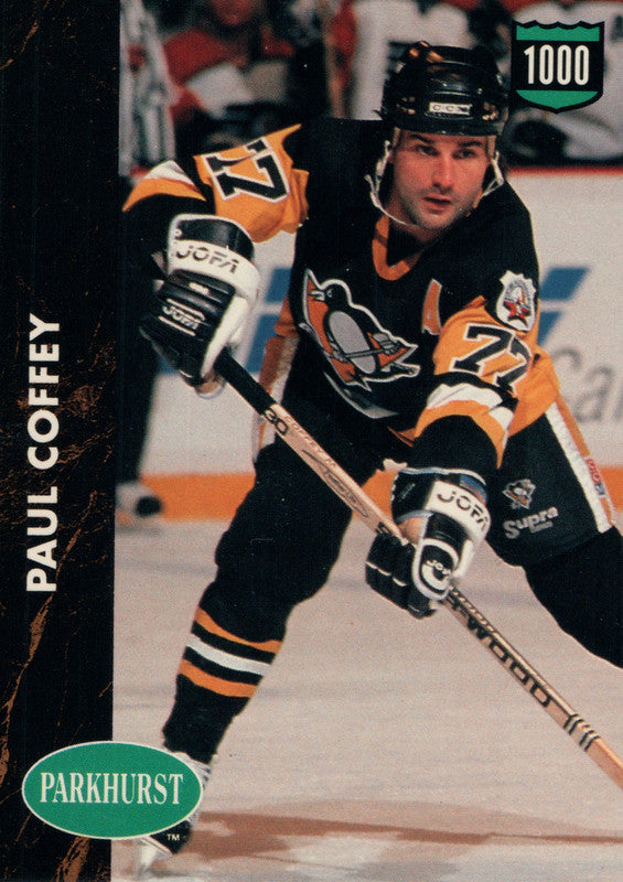 #212 Paul Coffey  Pittsburgh Penguins 1990-91 Parkhurst Hockey Card OZB