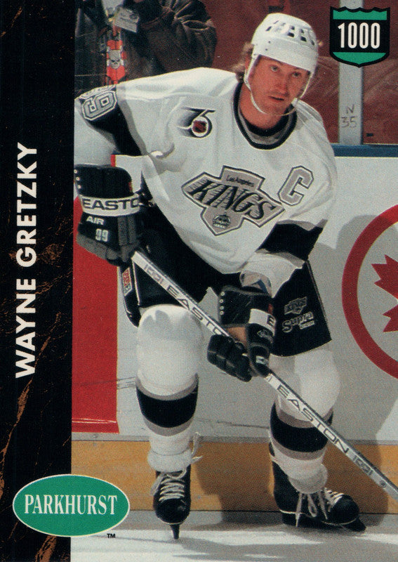 #207 Wayne Gretzky  Los Angeles Kings 1990-91 Parkhurst Hockey Card OZB