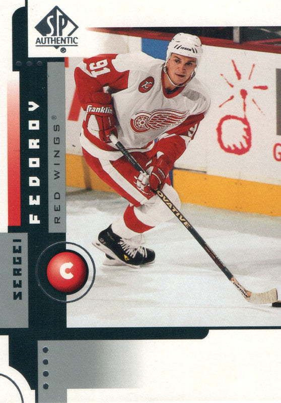 #29 Sergei Fedorov Detroit Red Wings 2000-01 SP Authentics Hockey Card OZC