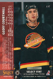 #137 Geoff Courtnall Vancouver Canucks 1994-95 Select Hockey Card OZC