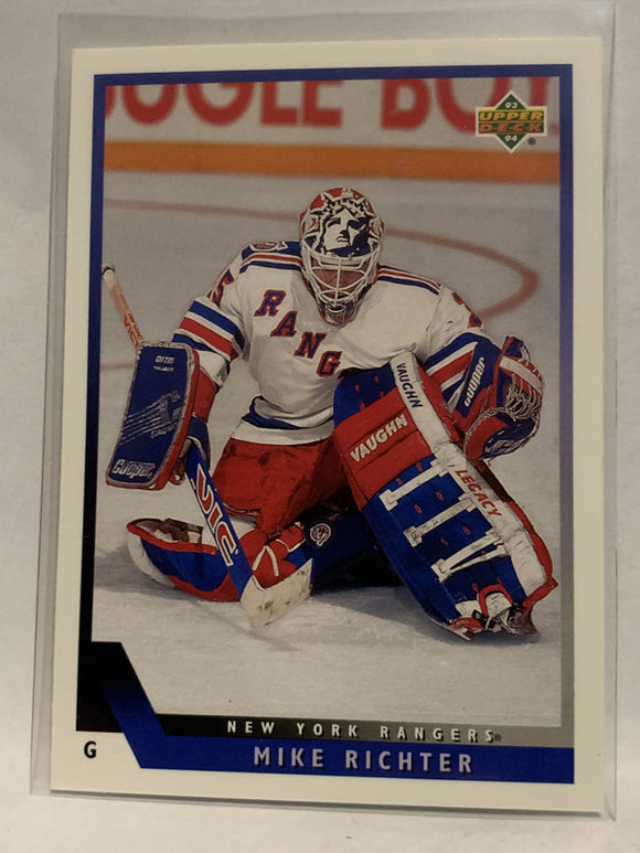 #42 Mike Richter New York Rangers 1993-94 Upper Deck Hockey Card  NHL