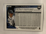 #638 Paul Konerko Chicago White Sox 2010 Topps Baseball Card