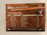 #214 Jose Altuve League Leaders Houston Astros 2017 Topps Series One Baseball Card