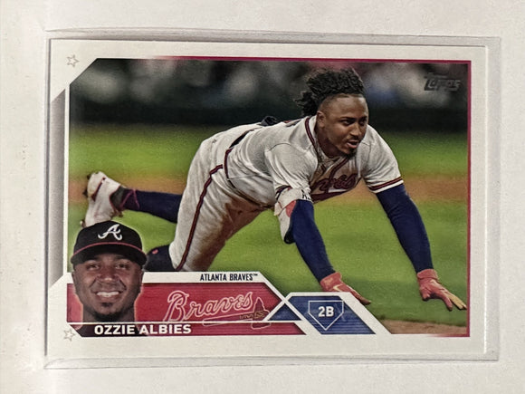 #81 Ozzie Albies Atlanta Braves 2023 Topps Series One Baseball Card
