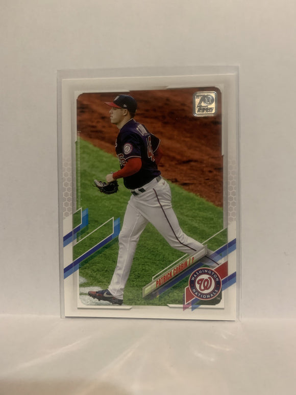 #146 Patrick Corbin Washington Nationals 2021 Topps Series one Baseball Card