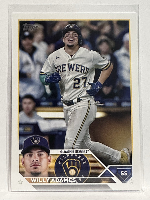 #106 Willy Adames Milwaukee Brewers 2023 Topps Series One Baseball Card
