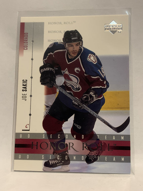 #44 Joe Sakic Honor Roll Colorado Avalanche 2001-02 Upper Deck Hockey Card  NHL