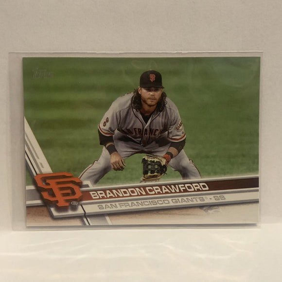 #106 Brandon Crawford San Francisco Giants 2017 Topps Series 1 Baseball Card HO